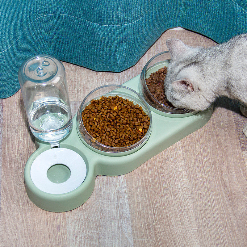2-in-1 Cat Water Fountain and Automatic Feeder for cats and rabbits