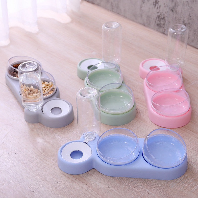 2-in-1 Cat Water Fountain and Automatic Feeder for cats and rabbits