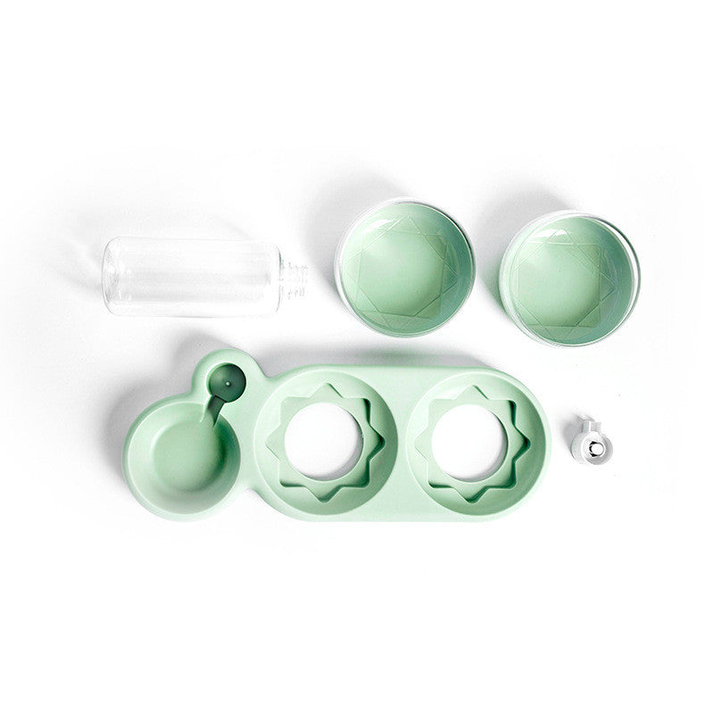 2-in-1 Cat Water Fountain and Automatic Feeder for cats and rabbits