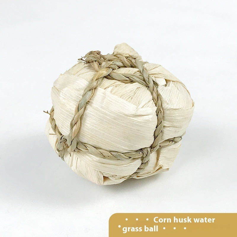 Rabbit chew toy crafted from natural plant fibers