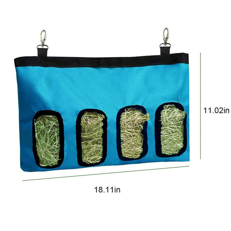Rabbit hay feeder designed to reduce hay waste and mess