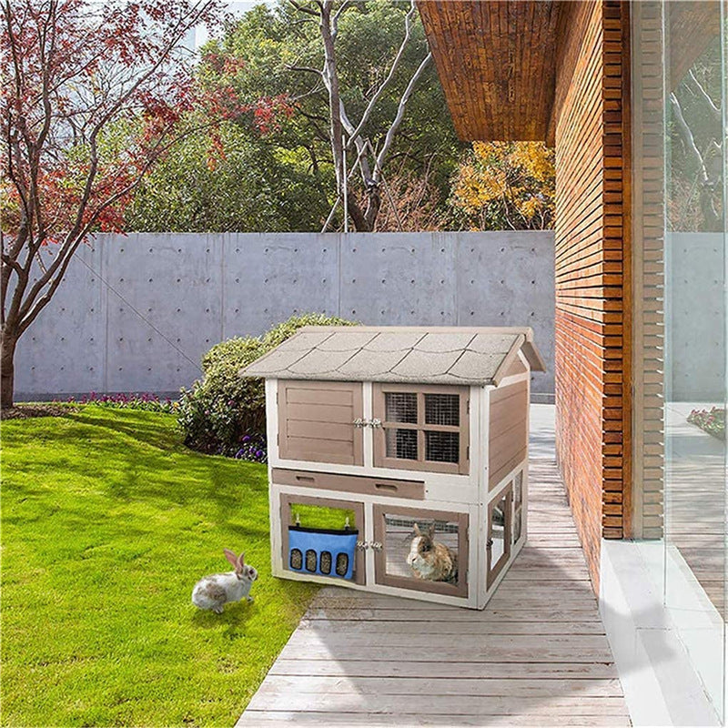 Four hole rabbit hay feeder for cleaner feeding habits