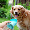 Portable water bottle for dogs and cats during outdoor walks