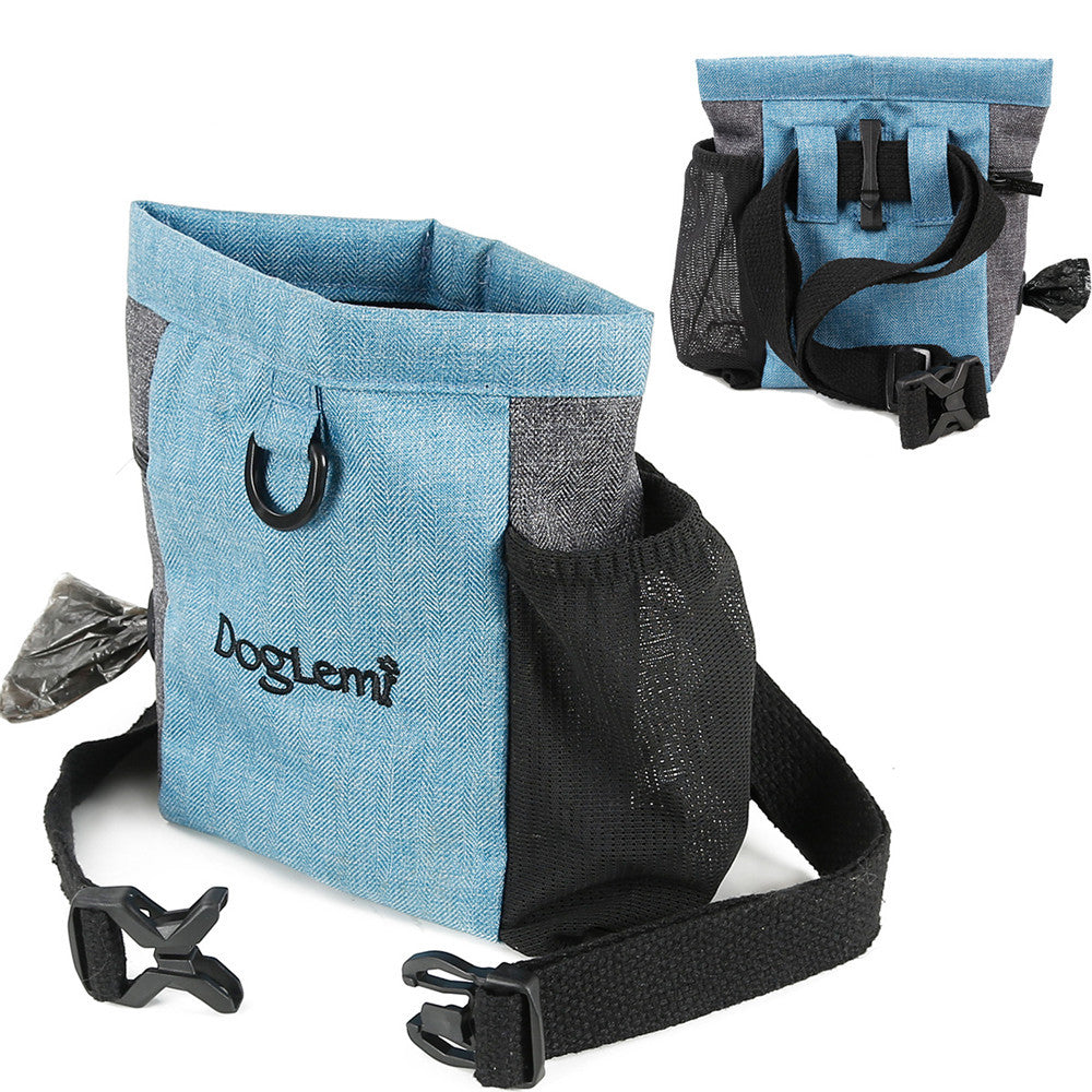 Hands-free dog training waist bag providing quick access to treats while rewarding good behaviour.