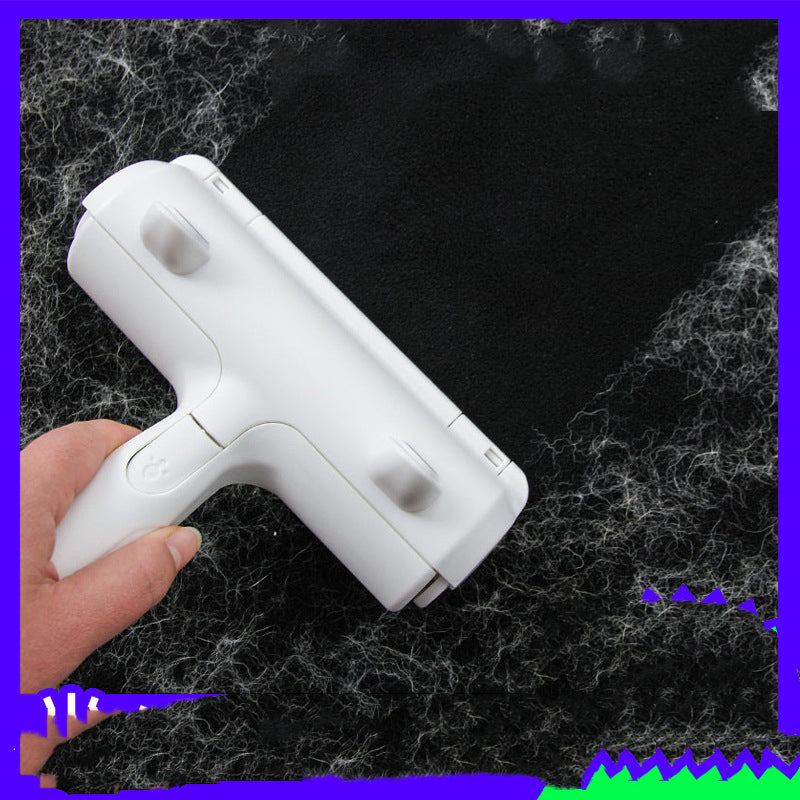PawClean™ reusable roller removing cat hair from furniture fabric