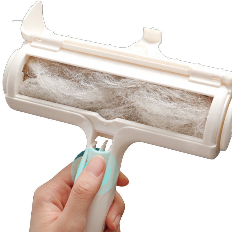 PawClean™ Reusable Cat Hair Remover Roller removing loose cat hair from fabric