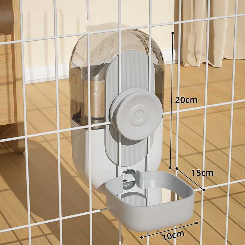 PawFeast™ automatic pet feeder and water dispenser set with space-saving cage hanging design.