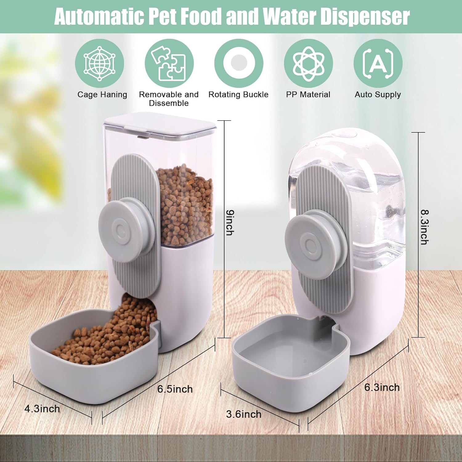 PawFeast™ feeding station providing fresh food and water for rabbits, ferrets, guinea pigs, and cats.