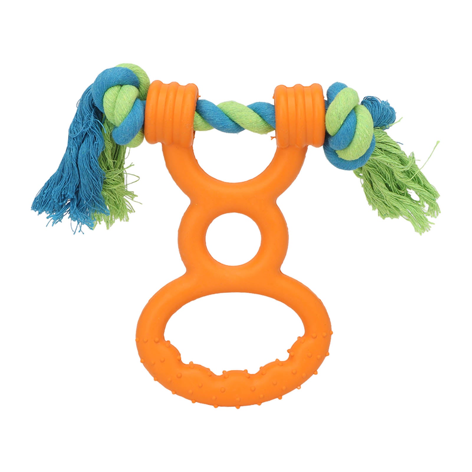 PawGrip™ interactive rubber and rope tug toy for dogs