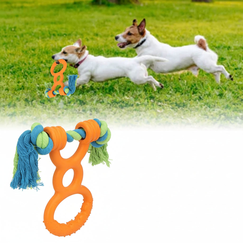 Close-up of PawGrip™ durable rubber and cotton rope design