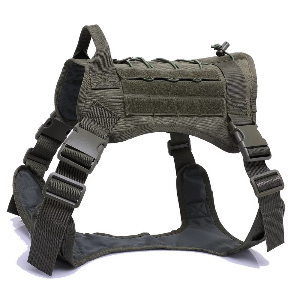 Brown PawGuard™ Tactical Dog Harness with adjustable straps for medium and large dogs.
