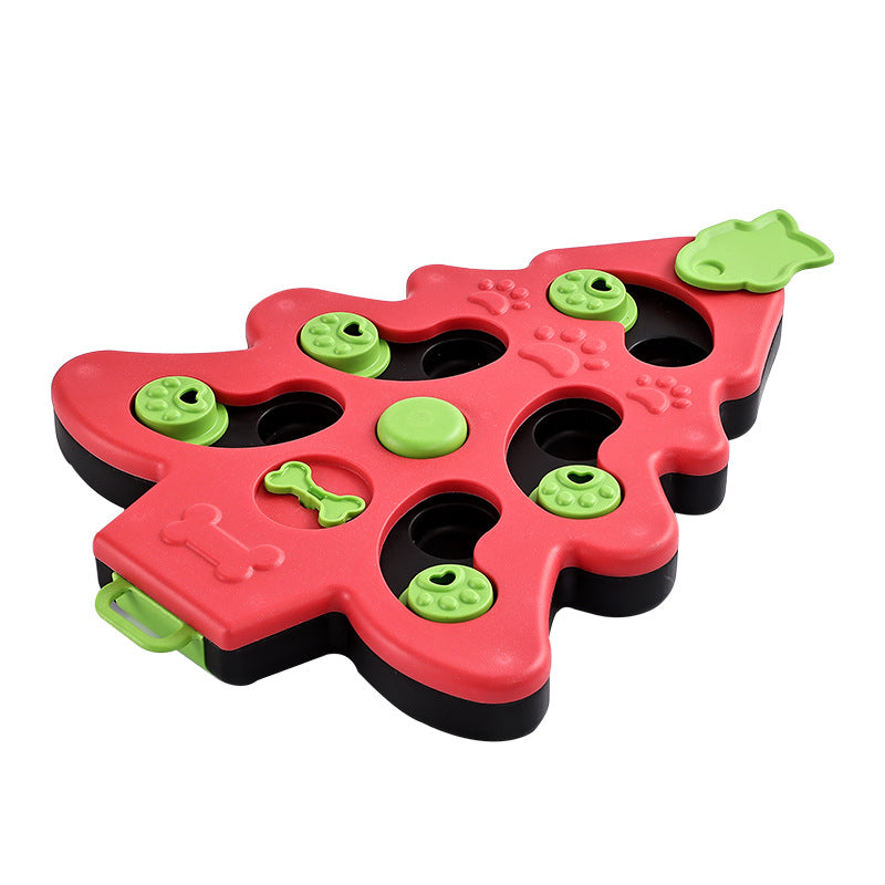 Red PawPuzzle™ dog treat puzzle feeder designed for slower eating and enrichment