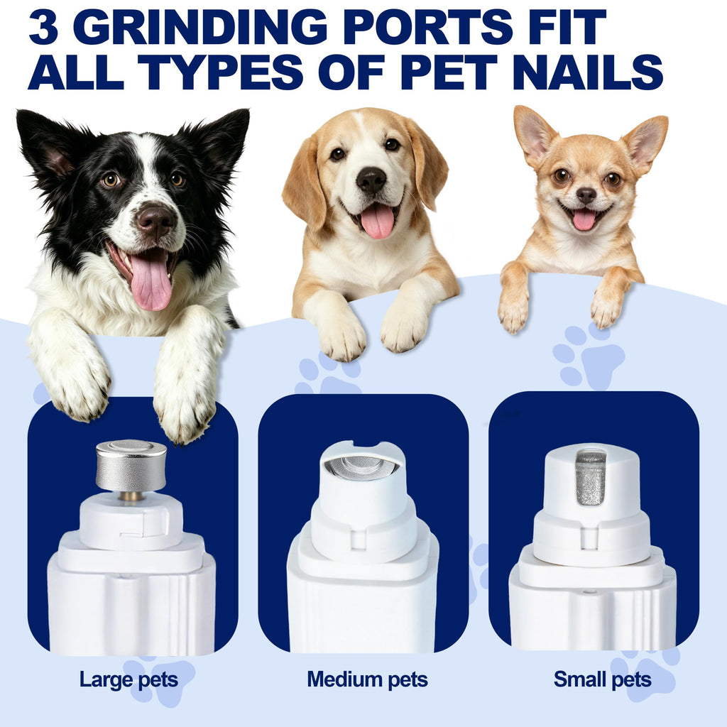 PawTrim™ Pro 2-in-1 LED pet nail grinder available in multiple colours