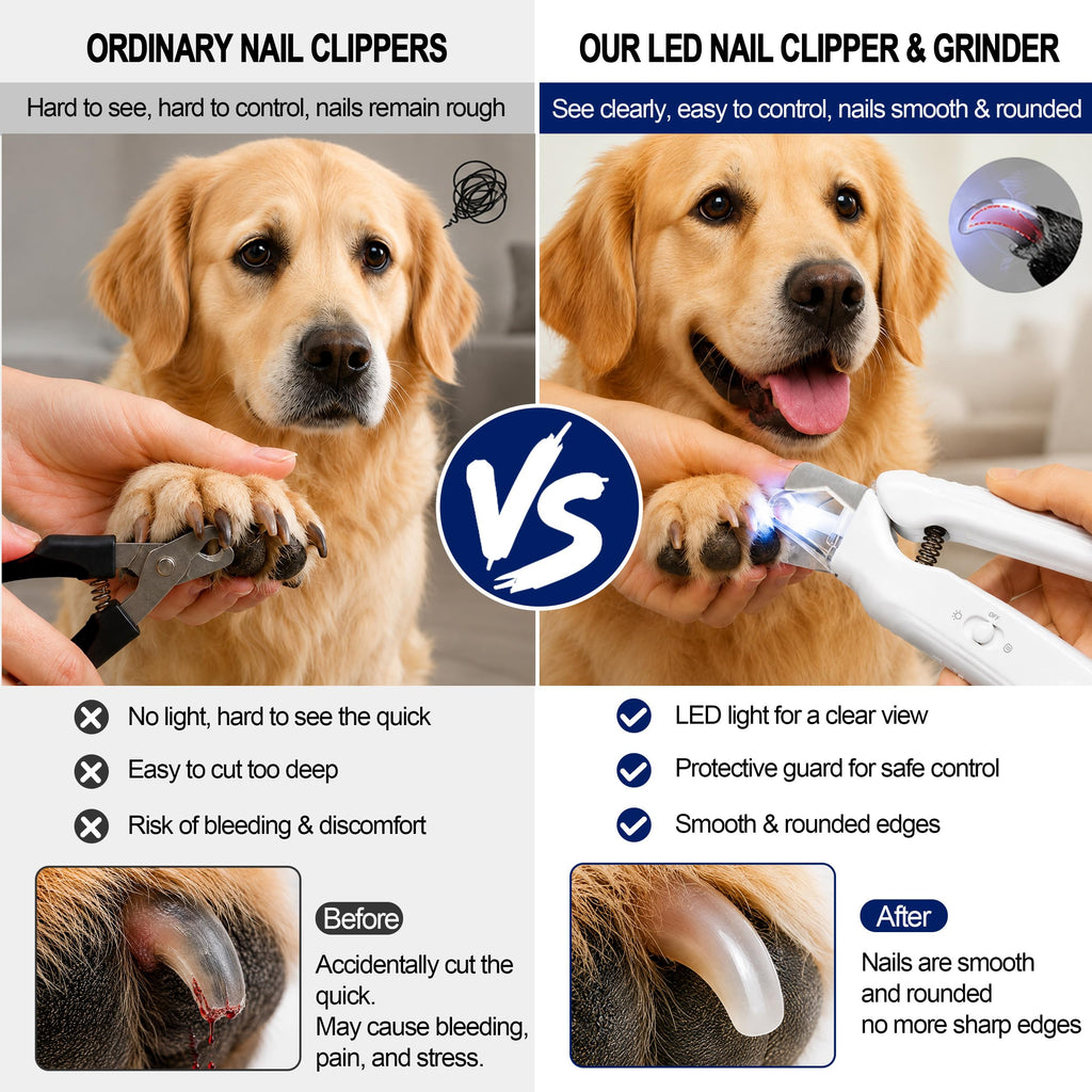 Quiet low-noise PawTrim™ Pro pet nail grinder with safety features