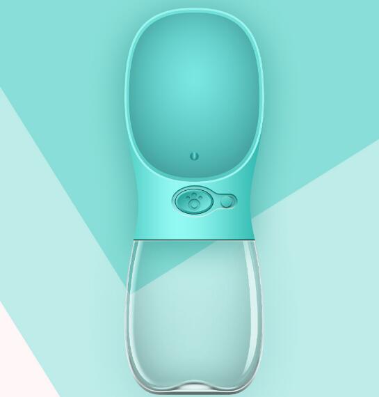 Portable pet water bottle available in multiple colors